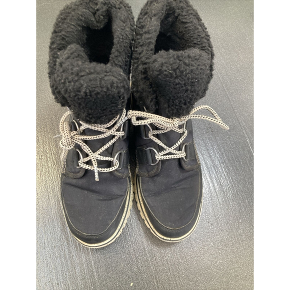 SOREL Waterproof Lace Up Black Boots NL2297-010 Snow Womens US 8.5 UK 6.5 - Picture 6 of 10